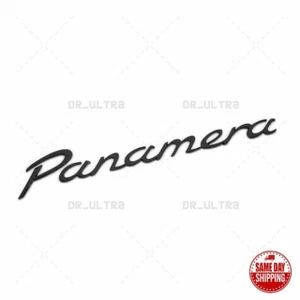 Gloss Black Look Panamera Letters Rear Badge Emblem Look Deck Lid Sport - Picture 1 of 6