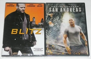 Action DVD Lot - Blitz (Jason Statham, New) San Andreas (Dwayne Johnson, New) - Picture 1 of 1