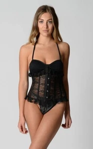 Sensual Couture Chelsea Underbust 2 Piece Corset Set sizes 6 8 22 24 Black - Picture 1 of 2
