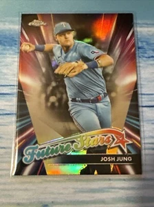 2024 Topps Chrome Josh Jung Future Stars #FS-13 Texas Rangers Refractor - Picture 1 of 2