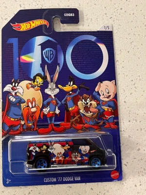 2022 Hot Wheels Warner Brothers заказной фургон Dodge 1977 года выпуска 100 лет S24 - Изображение 1 из 2
