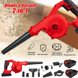 Portable Cordless Leaf Blower Compact Handheld Vacuum Dust Cleaner W/2*Battery - Picture 1 of 17