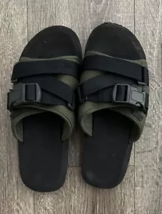 Sandalias Steve Madden para hombre verde/negro talla 9 cierre de hebilla - Imagen 1 de 15