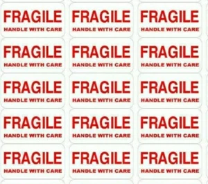 "FRAGILE GRIFF WITH PFLEGE"" AUFKLEBER/ETIKETTEN" - Bild 1 von 2