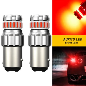 AUXITO Red 1157 7528 2357 3496 LED Bulbs Tail Stop Brake Turn Signal Light EOOH - Picture 1 of 11