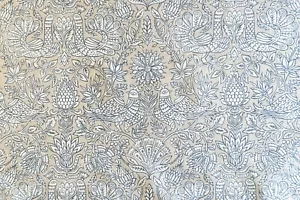 P/Kaufmann HUMA - Blue Clay Taupe and white upholstery fabric remnant 1 yard - Picture 1 of 3