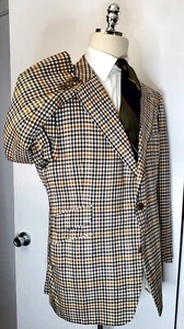 Abrigo deportivo de colección Turnbull & Asser para hombre multicolor 100 % lana pata de gallo chaqueta 44R - Imagen 1 de 12