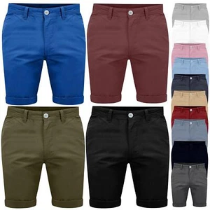 Mens Chino Shorts Cotton Combat Half Pant Casual Summer Cargo Jeans Casual New - Picture 1 of 18