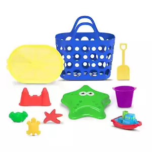 Play Day Beach Basket Set, 10 Piece Sand Toy Set free shipping - Picture 1 of 12