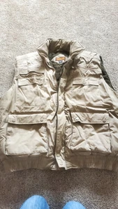 Renegade Hunting Fishing Vest Multiple Pockets men's Full Zip Up Size 2XL Beige - Picture 1 of 8