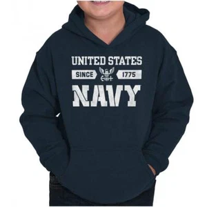 United States Navy Military Anchor Seal Logo Youth Hooded Sweatshirt Boy or Girl - Picture 1 of 10