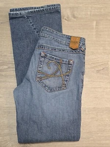 Pantalones de mezclilla para mujer ABS Allen Schwartz corte boot azul acampanado etiqueta talla 28 medida 30x30 - Imagen 1 de 17