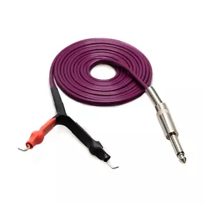 New Purple 2.4M 8' FT Silicone Power Supply Clip Cord For Tattoo Machine Tube - Picture 1 of 5