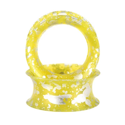 2 túneles de silicona suave con manchas de colores piercing medidores de joyería 2 g-1 pulgada Foto 1 de 4