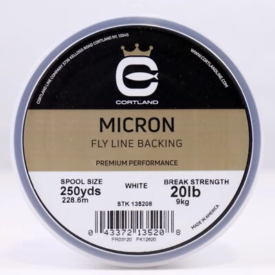 Respaldo Cortland Micron Fly Line 20 lb 250 yardas - TODOS LOS COLORES - OPCIONES DE ENVÍO GRATUITO Foto 1 de 2
