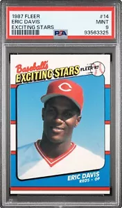 1987 Fleer Exciting Stars #14 ERIC DAVIS - Reds - PSA 9 MINT - Picture 1 of 1