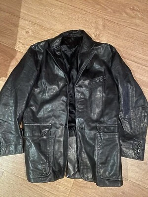 reiss leather jacket men vintage  - Image 1 of 4