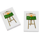 2 X 45Mm Painting On Easel Erasers  Rubbers Er00027217