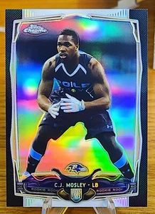 2014 Topps Chrom #203 CJ Mosley Rookie RC schwarz SP Refraktor #'d 195/299  - Bild 1 von 17