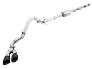 AWE Tuning 0FG Catback Side Exit BLK Tips Fits 4th Gen GM 1500 5.3L Flat Bumper - Picture 1 of 10