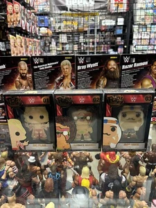 Funko POP Pins WWE Set of 3 Ric Flair, Ultimate Warrior & Iron Shiek (3 Pack) - Picture 1 of 2