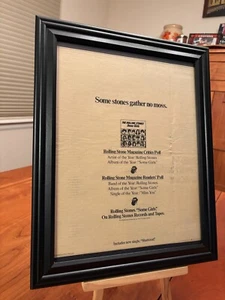 GROSSES 10x13 GERAHMTES ROLLING STONES "EINIGE MÄDCHEN - 1978 LP ALBUM DES JAHRES!" LP AD - Bild 1 von 2