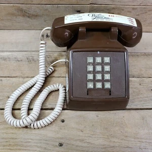 Vintage Premier Telephone HAC 2500 Desktop Push Button Brown - Picture 1 of 7