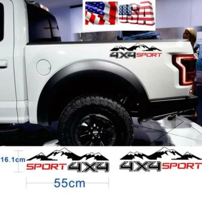 2X Pegatina Coche Impermeable Calcomanía Camión SUV Off Road Gráfico Vinilo 4X4 Montaña  Foto 1 de 4