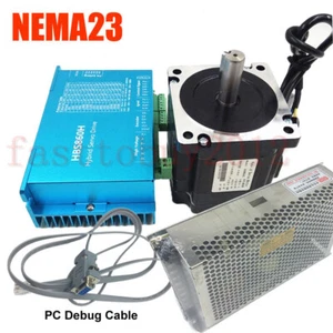 428oz-in Closed Loop Stepper Motor Nema23 3.6NM DSP Drive Power Supply Cable Set - Picture 1 of 21