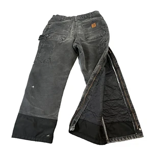 Jeans Carhartt Edredón Forrado Doble Rodilla Envejecido Carpintero PKT VINTAGE W30 L28 - Imagen 1 de 23