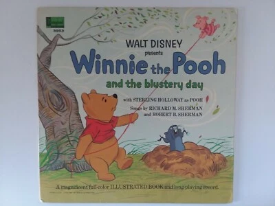 Walt Disney Presents Winnie The Pooh and the Blustery Day (LP, 1967) e livro de histórias - Imagem 1 de 4