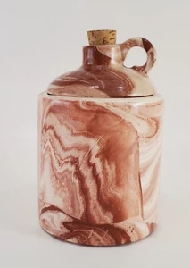 Montana Clay Pottery Whiskey Jug Container Swirled Brown Handmade by Ella Arthur - Picture 1 of 7