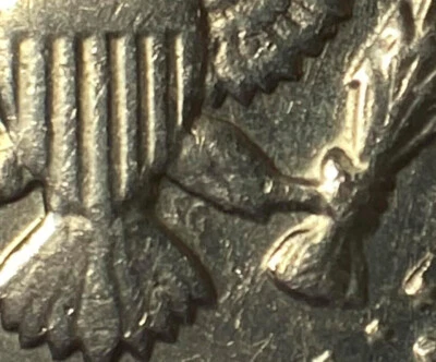 1983 P  Kennedy Half Dollar error - partially missing FG initials. - Image 1 of 4