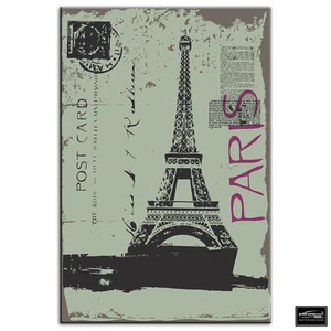 Paris Eiffelturm Wahrzeichen BOX GERAHMT LEINWAND KUNST Bild HDR 280 g/m² - Bild 1 von 1