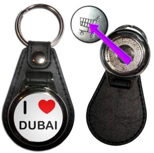 Dubai I Love Medallion Key Ring Hidden £1/€1 Token (61mm x 39mm) - Foto 1 di 2