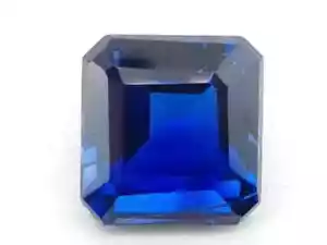 Gemma sfusa 6,10 ct Ceylon naturale impeccabile zaffiro blu certificato Asscher - Foto 1 di 6