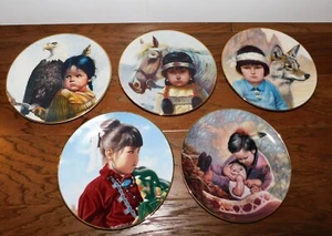 VNTG! Pride of America's Indians Plate Perillo Native American Child of Prairie+ - Picture 1 of 12