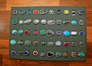 Verschiedene Ringe Edelsteinringe Silber Überfang Ringe Damenringe TA-21 - Bild 1 von 12