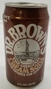 C) Vintage Dr. Brown's Cream Soda 12oz Empty Soda Can K.B.I. College Point NY - Picture 1 of 8