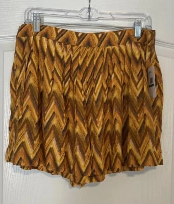 Pantalones Cortos Jessica Simpson Para Mujer Talla Grande Ikat Chevron Cremallera Lateral Fluida Nuevos con Etiquetas Foto 1 de 4