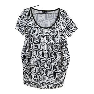 Teaberry Dress Womens Size 8 Black & White Pockets Short Sleeve - Picture 1 of 8