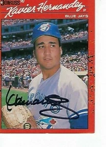 XAVIER HERNANDEZ FIRMADO 1990 DONRUSS #682 - TORONTO BLUE JAYS - Imagen 1 de 1