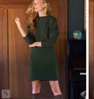 Frank And Eileen Izzie Triple Fleece Sweatshirt Party Dress Size S-In Evergreen - Image 1 of 4