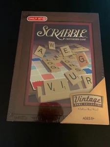 Scrabble Vintage Game Collection Wooden Bookshelf Box New / Sealed - Picture 1 of 3