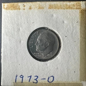 Moneda de diez centavos D Roosevelt Brilliant Luster 1973 - Imagen 1 de 4