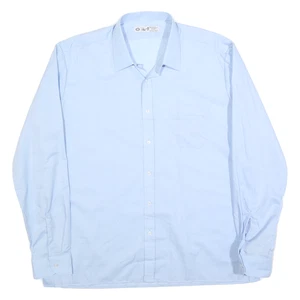 C&A Hombre Azul Claro Camisa L Clásico con Botones Mezcla de Algodón Manga Larga - Imagen 1 de 6