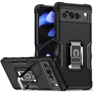 Per Google Pixel 10/10 Pro Custodia Grip Design Anello Stand Cover + Vetro Temperato - Foto 1 di 9