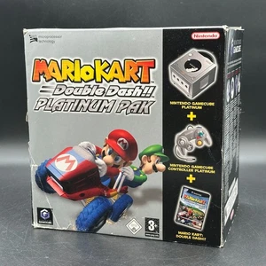 Nintendo Game Cube Mario Kart Doppio Cruscotto!! Edizione Argento Completa Di Gioco - Foto 1 di 5