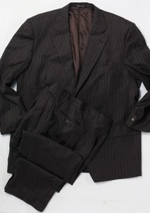 Giampaolo De Santi Vitale Barberis Canonico Made in Italy Suit Brown 46 38x26 - Picture 1 of 24
