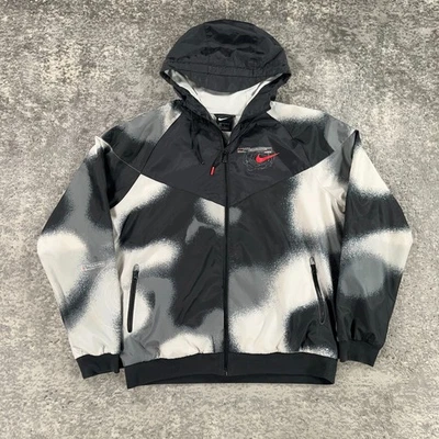 Chaqueta cortavientos Nike para hombre XL negra gris NSW Deep Space Dev cremallera completa Swoosh Foto 1 de 4